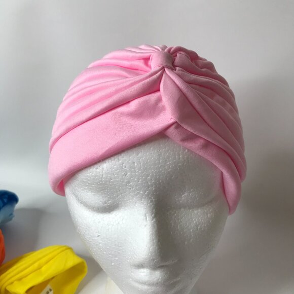 6 Pack Assorted Colors Women's Stretchy Turban Head Coverings - Picture 7 of 11